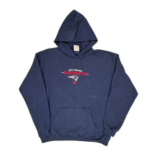 New England Patriots Nfl Football Hoodie - Large Navy Cotton