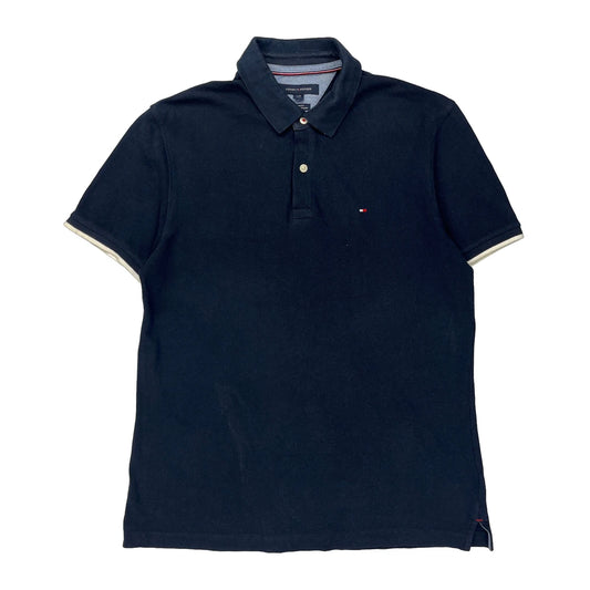 Tommy Hilfiger Polo Shirt - Large Navy Cotton
