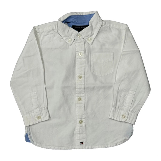 Age 18 Months Tommy Hilfiger Shirt - 2XS White Cotton