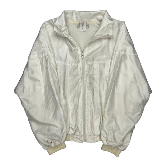 Adidas Track Jacket - Large White Polyester