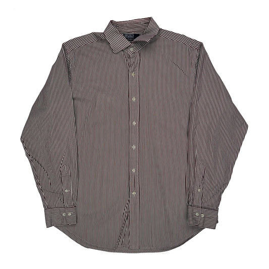 Polo By Ralph Lauren Striped Shirt - Large Red Cotton
