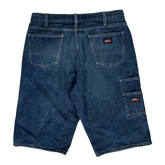 Dickies Denim Shorts - 34W 11L Blue Cotton