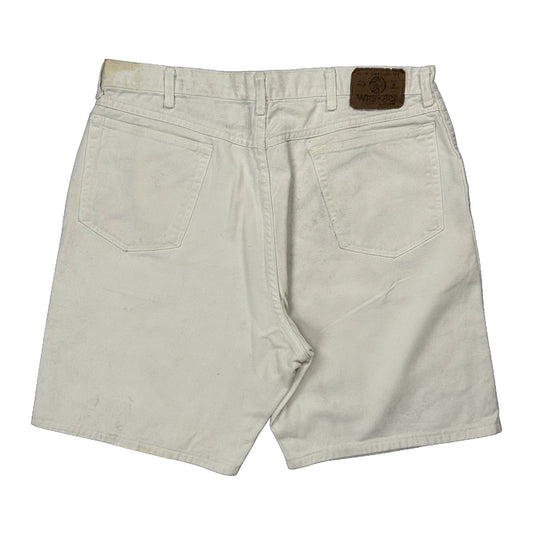 Wrangler Denim Shorts - 34W 9L White Cotton