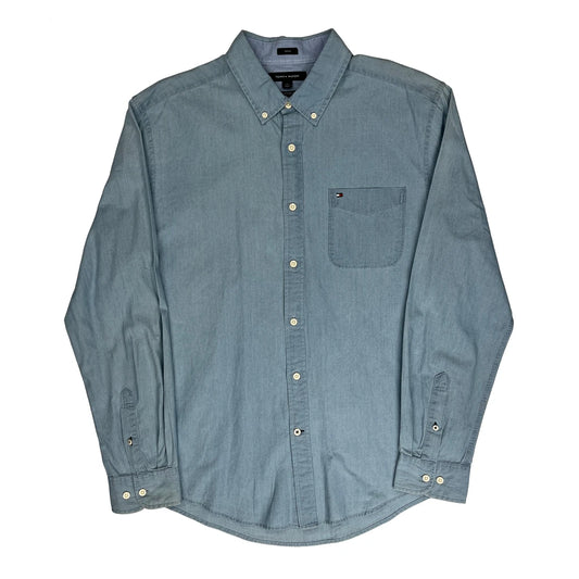 Tommy Hilfiger Denim Shirt - Large Light Wash Denim
