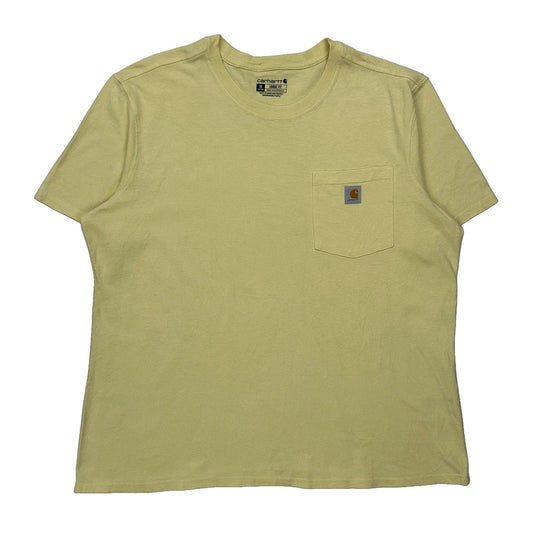 Vintage Carhartt T-Shirt - XL Yellow Cotton