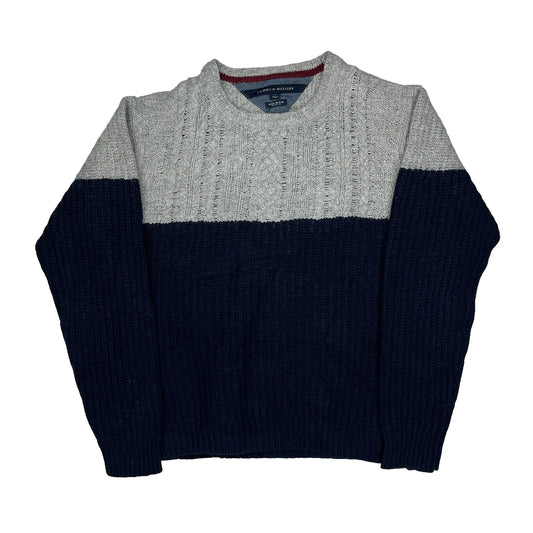 Tommy Hilfiger Jumper - Large Grey Wool Blend