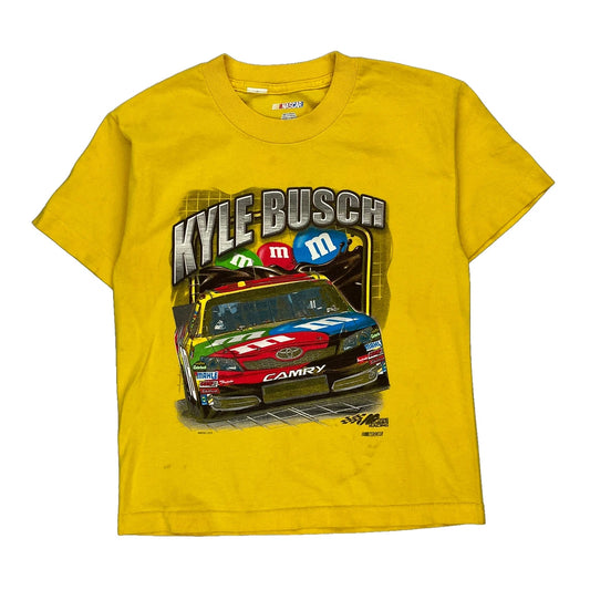 Kyle Busch Nascar T-Shirt - Small Yellow Cotton