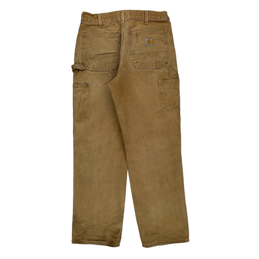 Carhartt Double Knee Carpenter Trousers - 30W 31L Brown Cotton