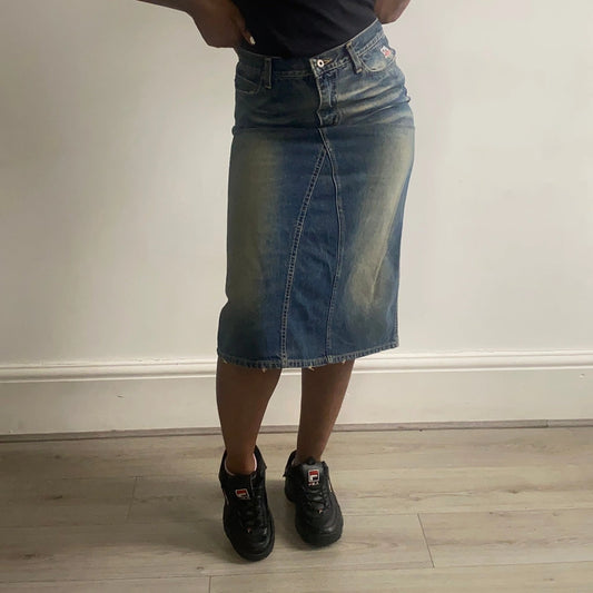 Vintage blue Roy Rogers Denim Skirt - womens 31" waist