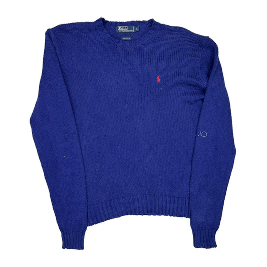 Polo By Ralph Lauren Jumper - Large Blue Cotton