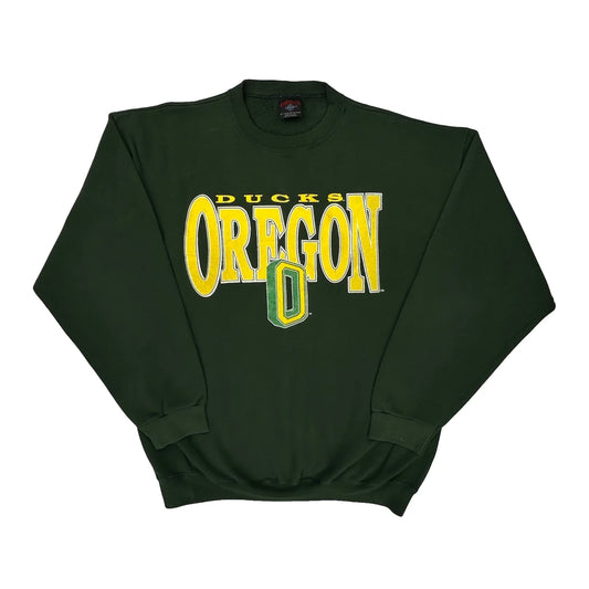 Made In USA Unbranded Oregon Ducks Sweatshirt - XL Green Cotton Blend