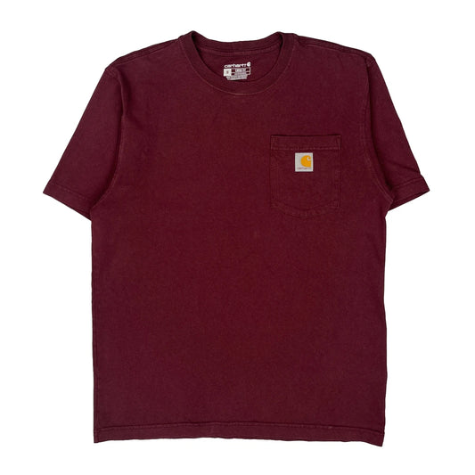 Carhartt T-Shirt - Medium Burgundy Cotton