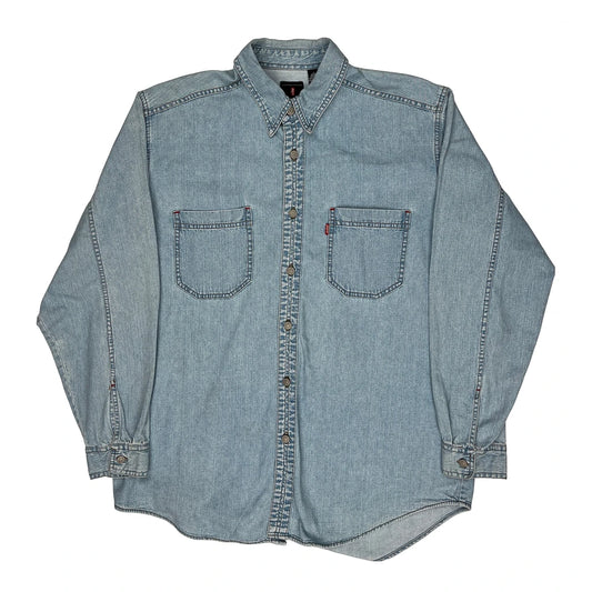 Levis Denim Shirt - Large Light Wash Cotton