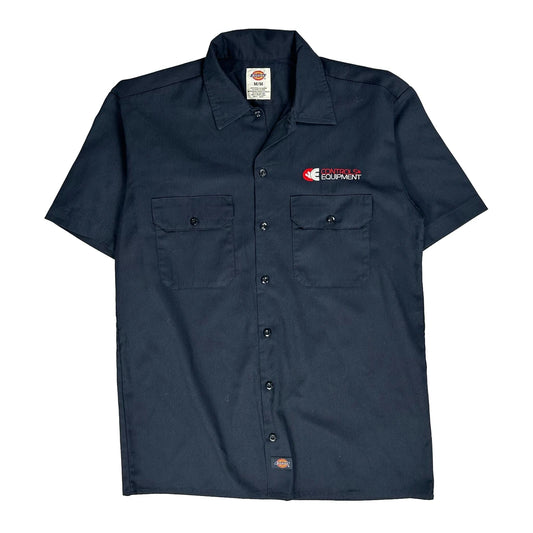 Control Equipment Logo Dickies Short Sleeve Shirt - Medium Navy Polyester Blend