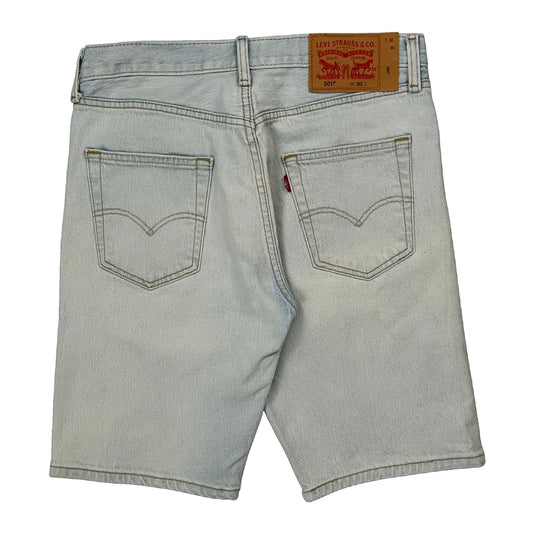 Levis Denim Shorts - 30W 10L Light Wash Cotton