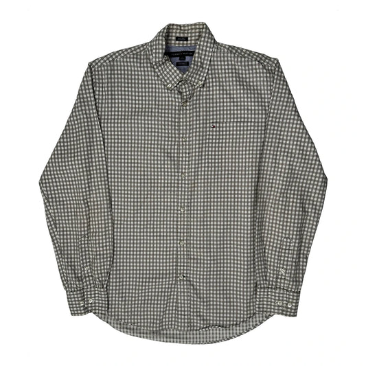 Tommy Hilfiger Checked Patterned Shirt - Large Beige Cotton