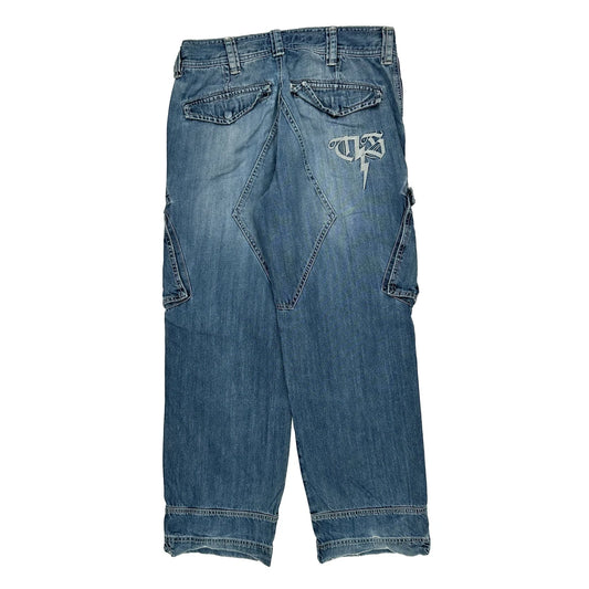 Nordic Company Cargo Shorts - 34W 20L Blue Denim