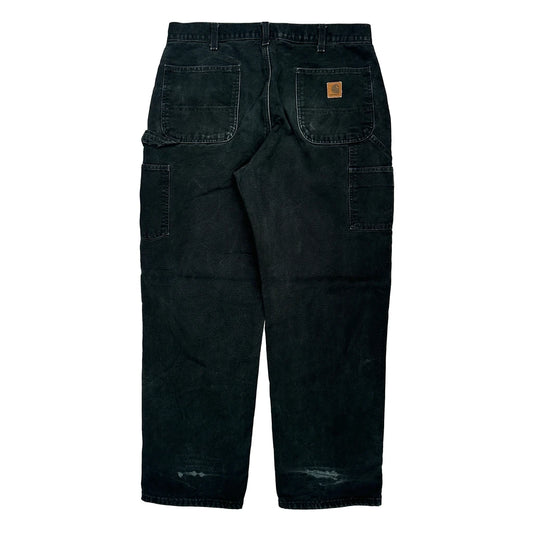 Carhartt Carpenter Trousers - 36W 32L Black Cotton