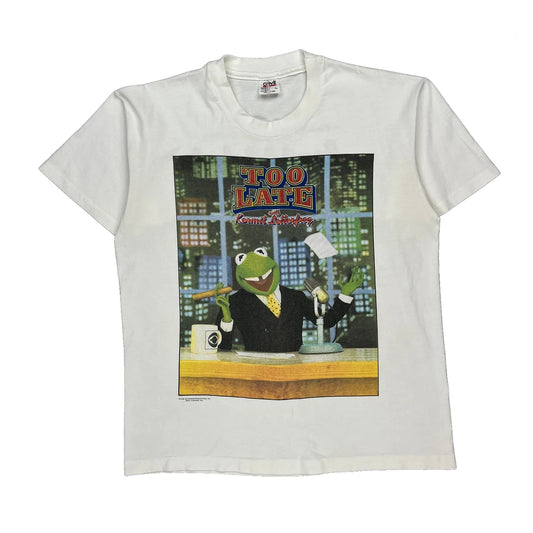 Kermit Letterfrog Anvil Graphic T-Shirt - Large White Cotton