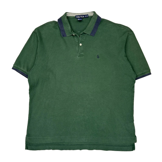 Nautica Polo Shirt - XL Green Cotton