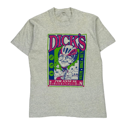 Triathlon Event Anvil Single Stitch T-Shirt - Medium Grey Cotton