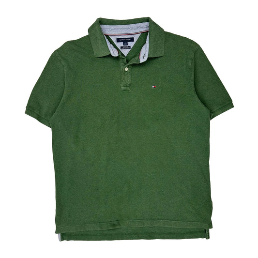 Tommy Hilfiger Polo Shirt - Large Green Cotton