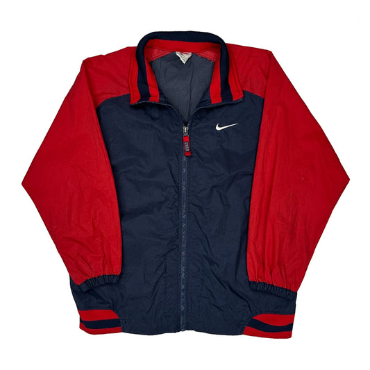 Age 10-12 Nike Track Jacket - Medium Red Nylon