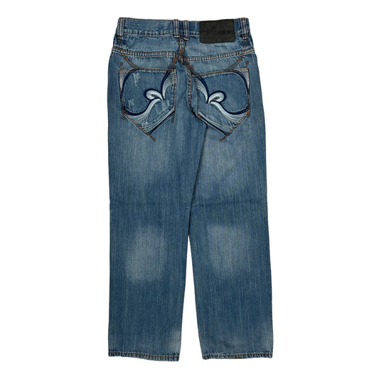 Rocawear Hip Hop Jeans - 32W 30L Blue Denim