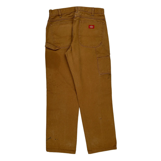 Dickies Carpenter Trousers - 33W 32L Brown Cotton