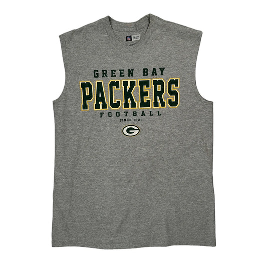 Green Bay Packers Nfl Vest - Large Grey Cotton Blend