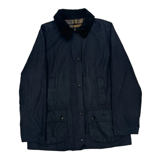 Barbour Checked Jacket - Small Navy Cotton