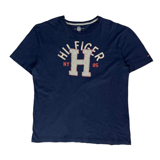 Tommy Hilfiger Graphic T-Shirt - XL Blue Cotton