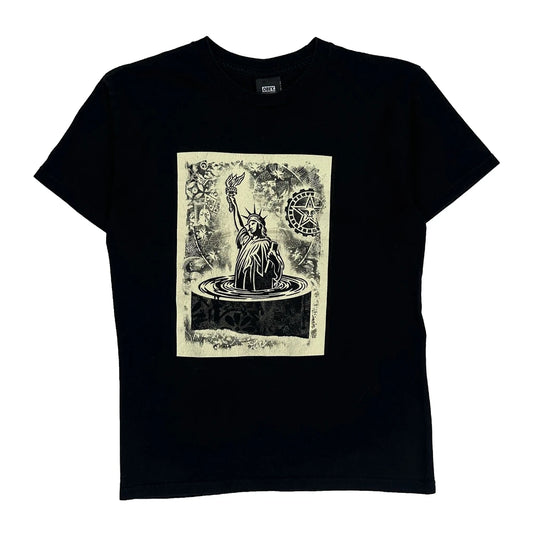 Obey Graphic T-Shirt - Small Black Cotton