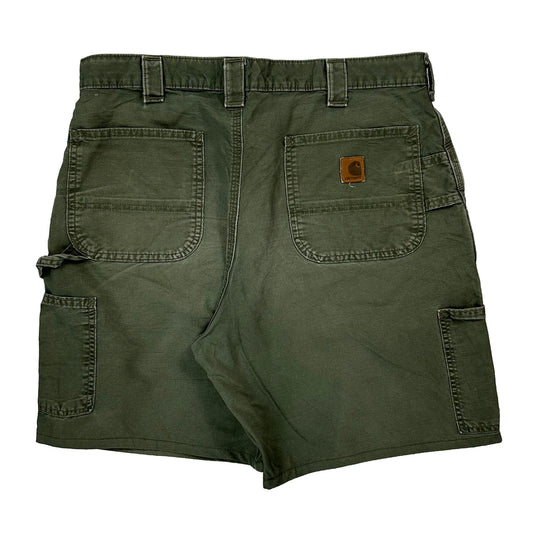 Carhartt Carpenter Shorts - 36W 8L Green Cotton