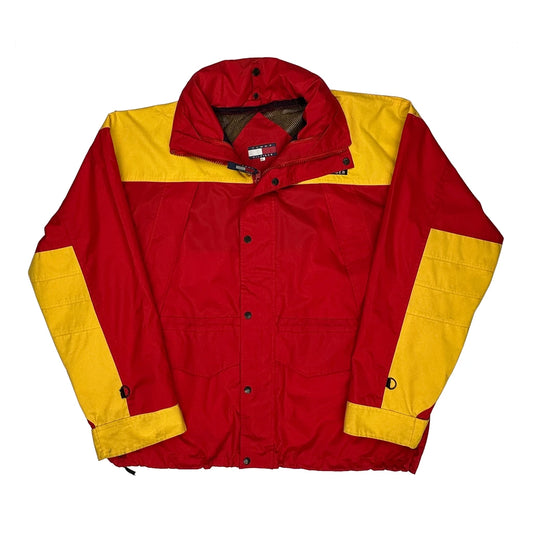 Vintage Tommy Hilfiger Windbreaker - XL Red Polyester