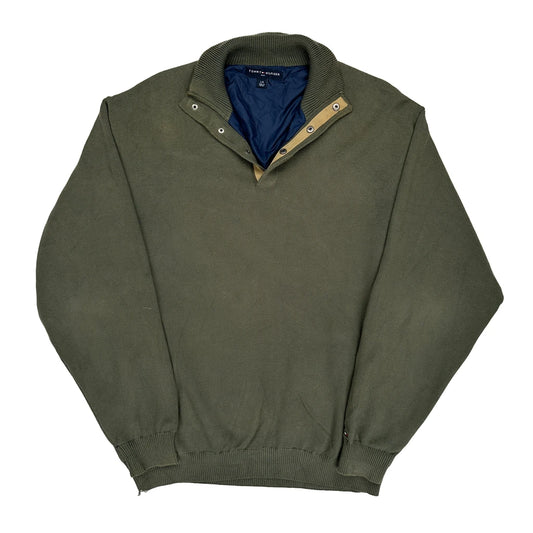 Tommy Hilfiger Jumper - Large Green Cotton