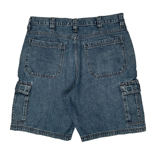 Wrangler Cargo Shorts - 34W 9L Blue Denim