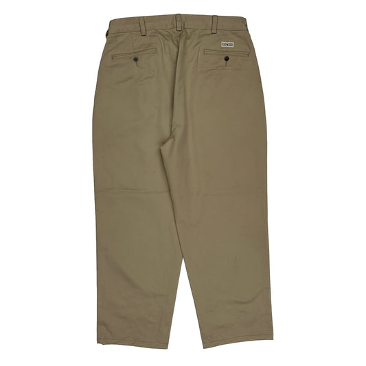 Polo By Ralph Lauren Pleated Trousers - 33W 28L Beige Cotton