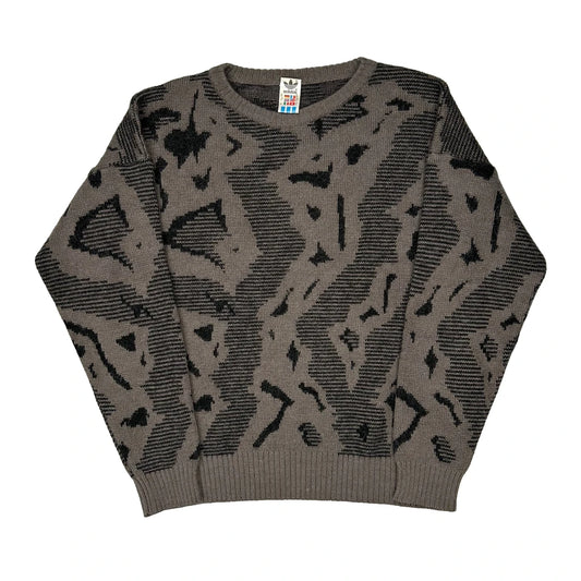 Adidas Jumper - Large Grey Knitted