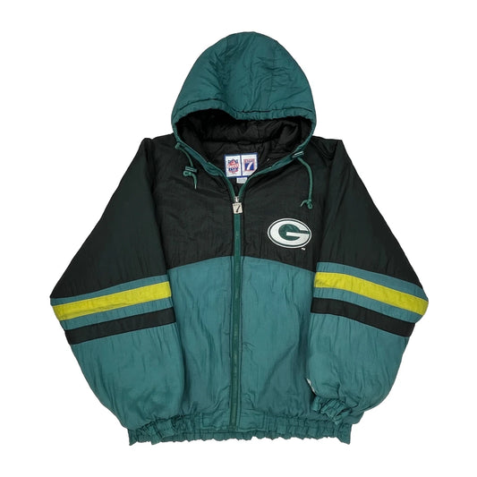 Green Bay Packers Game Day NFL Jacket- Large Green Nylon