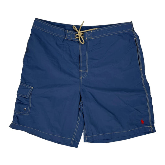 Vintage Polo By Ralph Lauren Swim Shorts - XL Blue Nylon