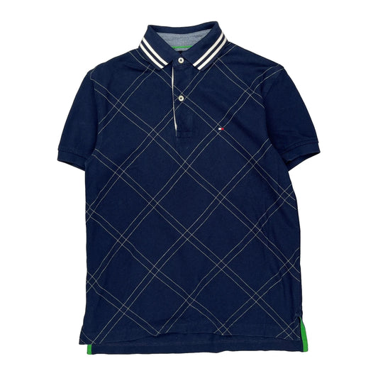 Tommy Hilfiger Checked Polo Shirt - XS Navy Cotton