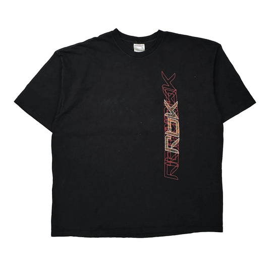 Reebok Graphic T-Shirt - 2XL Black Cotton