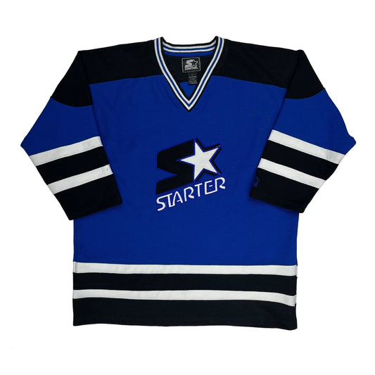 Starter Striped Jersey - Large Blue Polyester