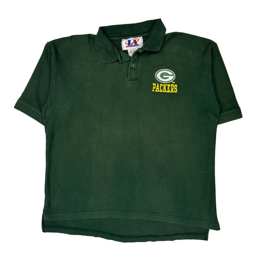 Green Bay Packers Logo Athletics Nfl Polo Shirt - XL Green Cotton