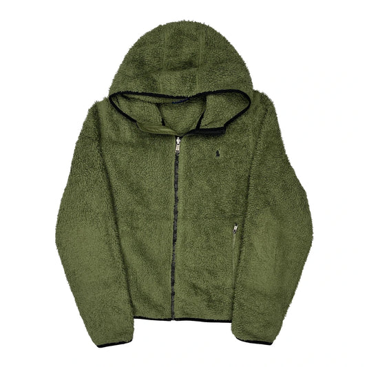 Polo By Ralph Lauren Fleece Jacket - Large Green Polyester