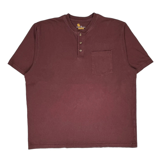 Carhartt T-Shirt - XL Burgundy Cotton