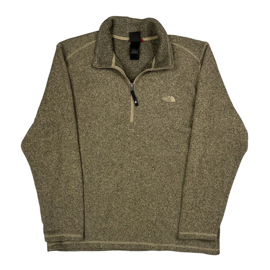 The North Face 1/4 Zip - Large Green Polyester
