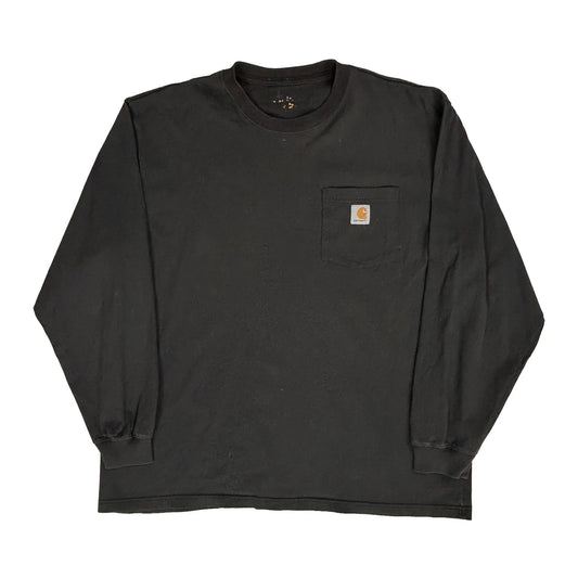 Carhartt Long Sleeve T-Shirt - XL Black Cotton