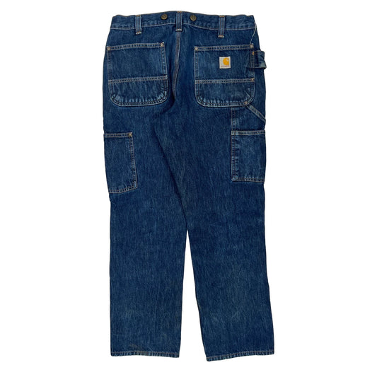 Carhartt Double Knee Carpenter Jeans - 32W 29L Blue Denim